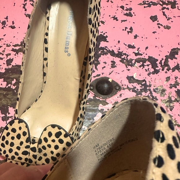 PIERRE DUMAS Leopard Bow silver heels sz 8 - Picture 11 of 12